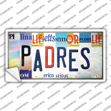 Padres Strip Art Novelty Sticker Decal Small