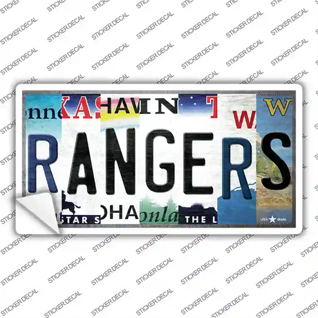 Rangers Strip Art Novelty Sticker Decal Small