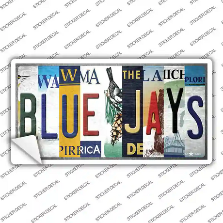 Blue Jays Strip Art Novelty Sticker Decal Small