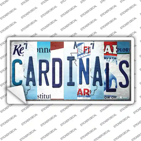 Cardinals Missouri Strip Art Novelty Sticker Decal Small