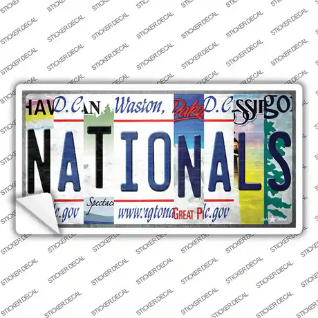 Nationals Strip Art Novelty Sticker Decal Small