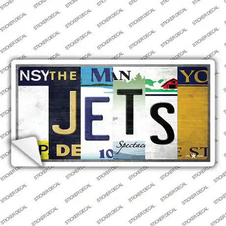 Jets Strip Art Novelty Sticker Decal