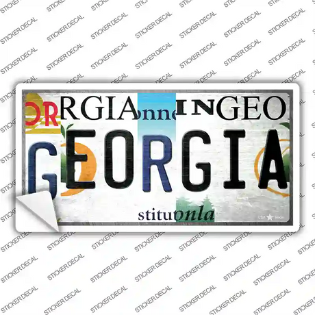 Georgia Strip Art Novelty Sticker Decal