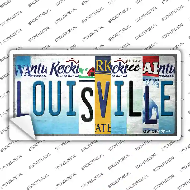 Louisville Strip Art Novelty Sticker Decal
