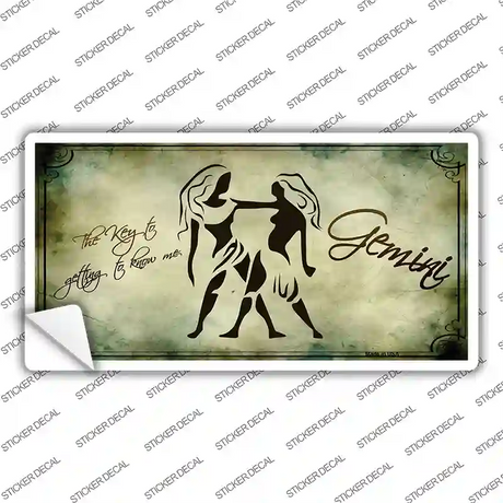 Gemini Zodiac Novelty Sticker Decal Small