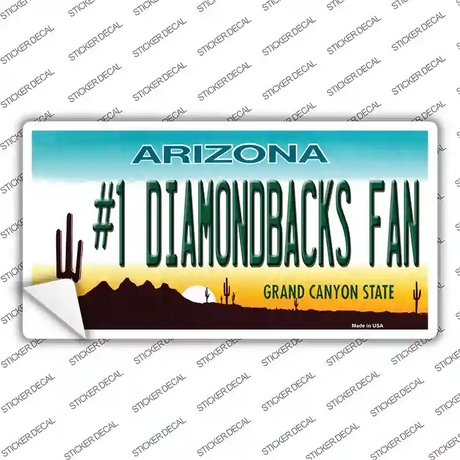 Number 1 Diamondbacks Fan Novelty Sticker Decal Small