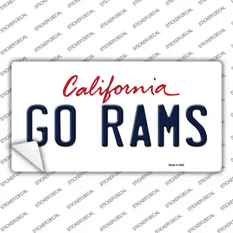 Go Rams Novelty Sticker Decal Small