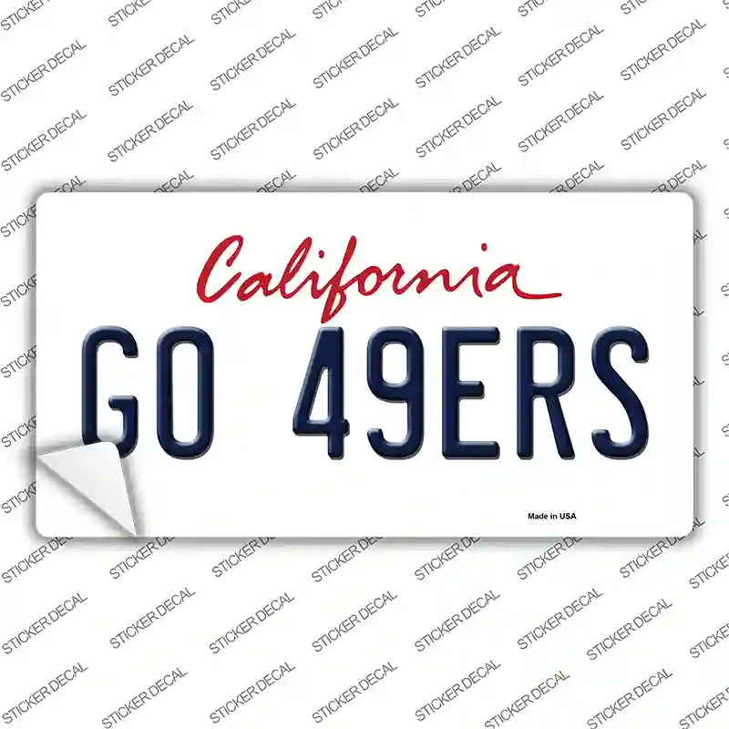 Go 49ers Novelty Sticker Decal Small