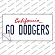 Go Dodgers Novelty Sticker Decal Small