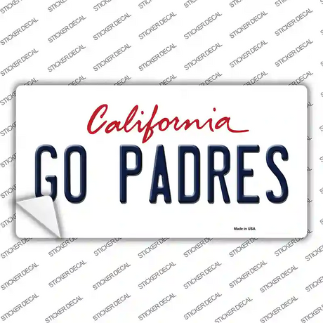 Go Padres Novelty Sticker Decal Small