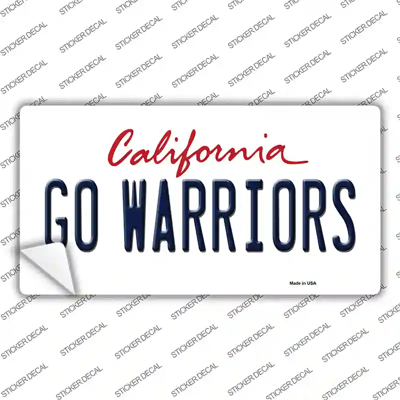 Go Warriors Novelty Sticker Decal Small