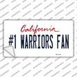 Number 1 Warriors Fan Novelty Sticker Decal Small