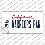 Number 1 Warriors Fan Novelty Sticker Decal Small