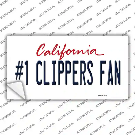 Number 1 Clippers Fan Novelty Sticker Decal Small