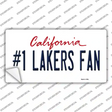 Number 1 Lakers Fan Novelty Sticker Decal Small