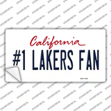 Number 1 Lakers Fan Novelty Sticker Decal Small