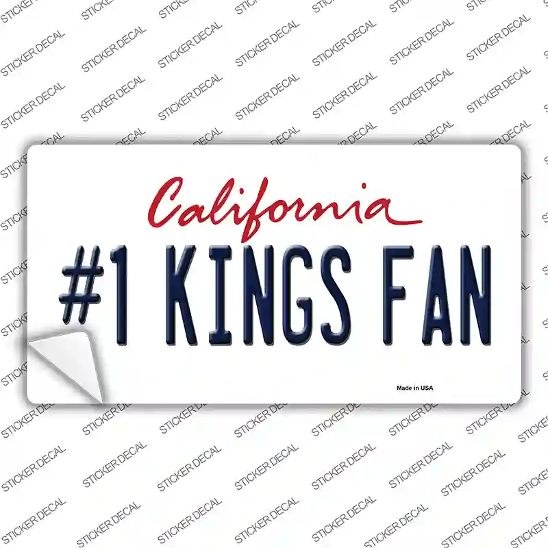 Number 1 Kings Fan Novelty Sticker Decal Small