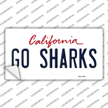 Go Sharks Novelty Sticker Decal Small