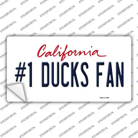 Number 1 Ducks Fan Novelty Sticker Decal Small