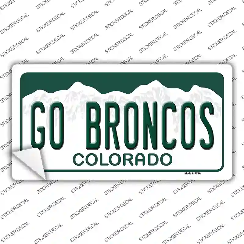 Go Broncos Novelty Sticker Decal Small