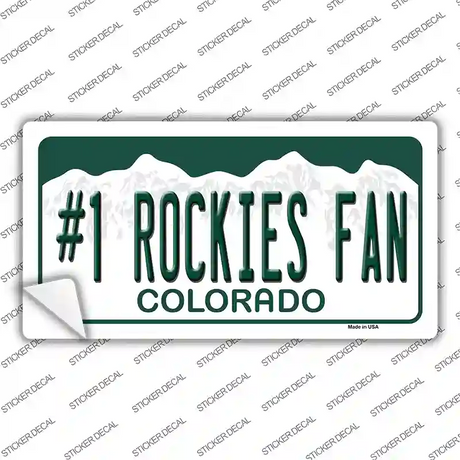 Number 1 Rockies Fan Novelty Sticker Decal Small