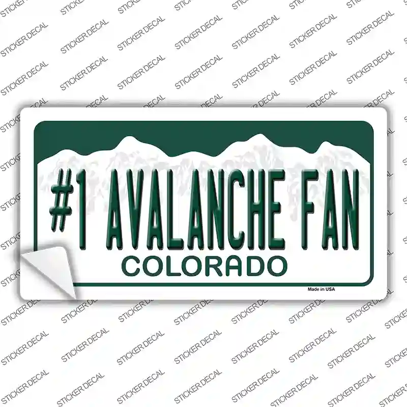 Number 1 Avalanche Fan Novelty Sticker Decal Small