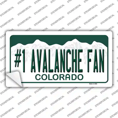 Number 1 Avalanche Fan Novelty Sticker Decal Small