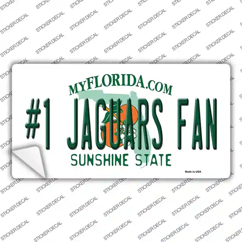 Number 1 Jaguars Fan Novelty Sticker Decal Small