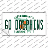 Go Dolphins Novelty Sticker Decal Small