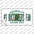 Number 1 Buccaneers Fan Novelty Sticker Decal Small