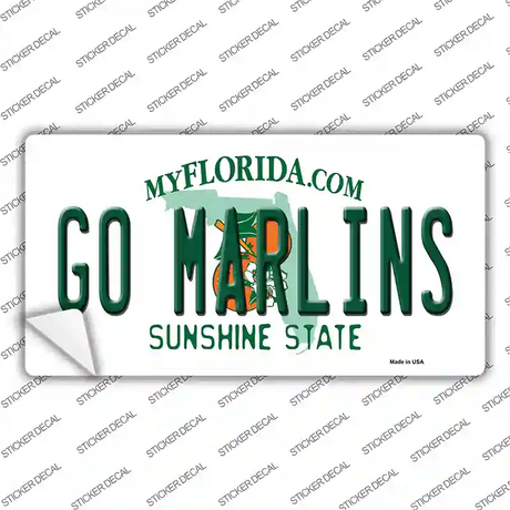 Go Marlins Novelty Sticker Decal Small