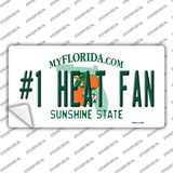 Number 1 Heat Fan Novelty Sticker Decal Small