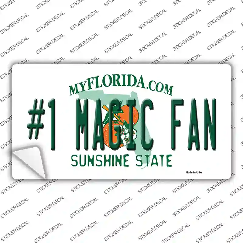 Number 1 Magic Fan Novelty Sticker Decal Small