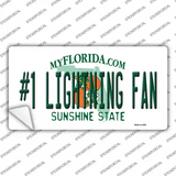 Number 1 Lightning Fan Novelty Sticker Decal Small