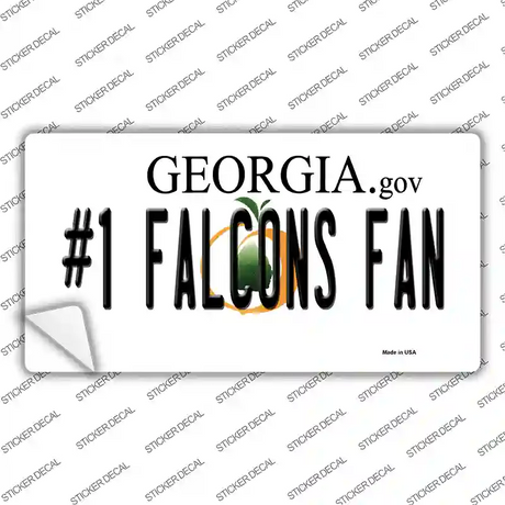 Number 1 Falcons Fan Novelty Sticker Decal Small