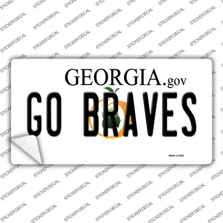 Go Braves Novelty Sticker Decal Small