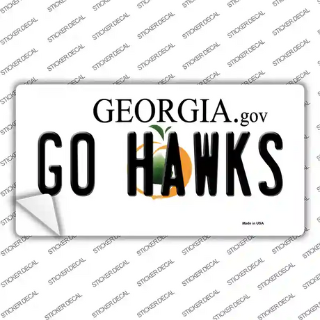 Go Hawks Novelty Sticker Decal Small