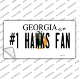 Number 1 Hawks Fan Novelty Sticker Decal Small