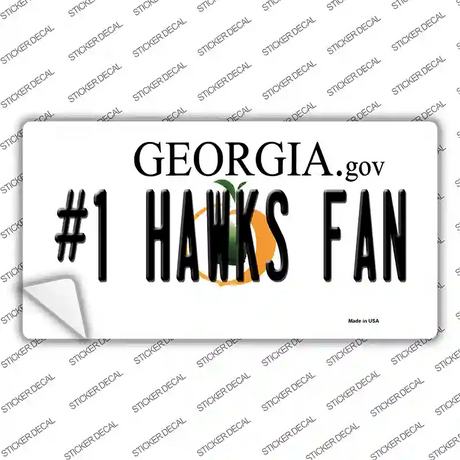 Number 1 Hawks Fan Novelty Sticker Decal Small