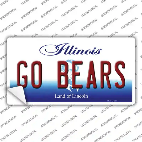 Go Bears Novelty Sticker Decal Small