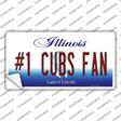 Number 1 Cubs Fan Novelty Sticker Decal Small