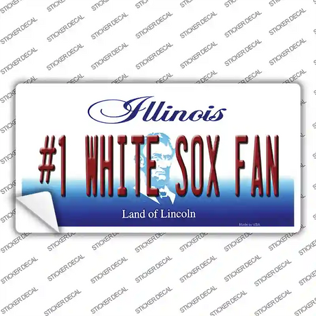 Number 1 White Sox Fan Novelty Sticker Decal Small