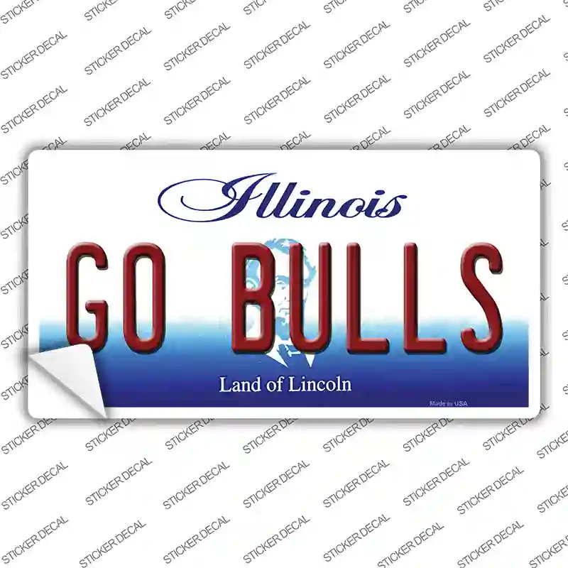 Go Bulls Novelty Sticker Decal Small