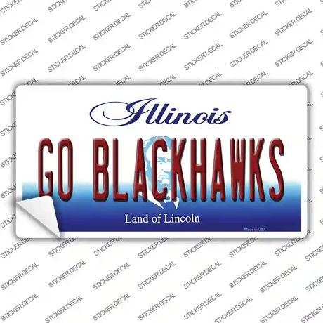 Go Blackhawks Novelty Sticker Decal Small