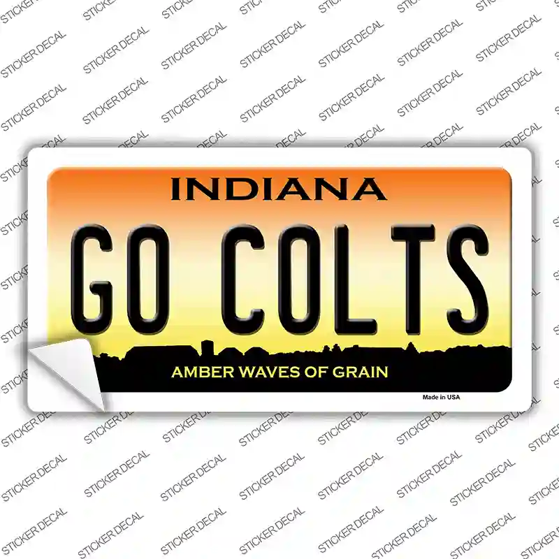 Go Colts Novelty Sticker Decal Small