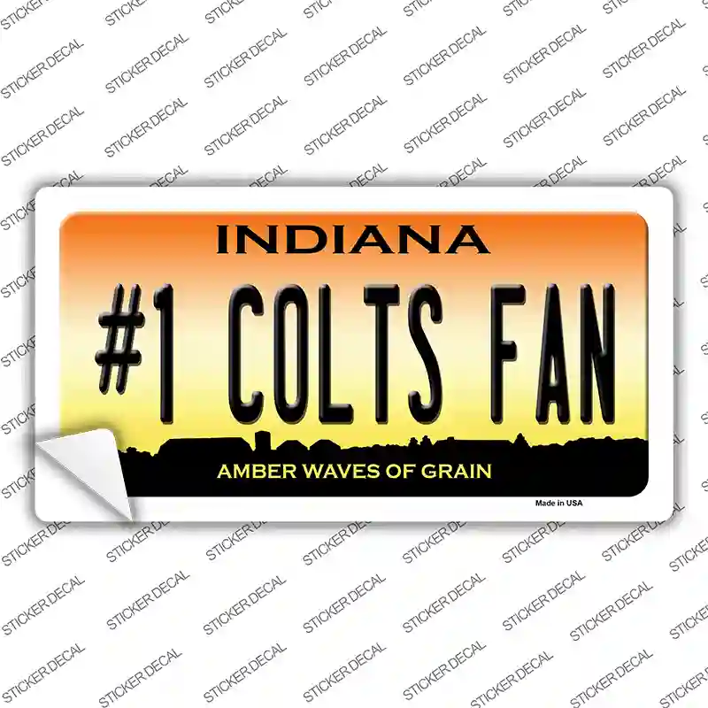 Number 1 Colts Fan Novelty Sticker Decal Small