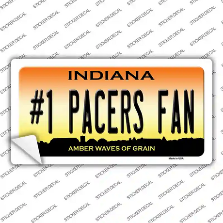 Number 1 Pacers Fan Novelty Sticker Decal Small