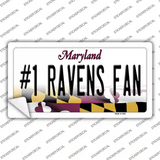 Number 1 Ravens Fan Novelty Sticker Decal Small