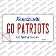 Go Patriots Novelty Sticker Decal Small