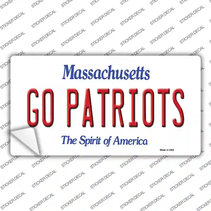 Go Patriots Novelty Sticker Decal Small